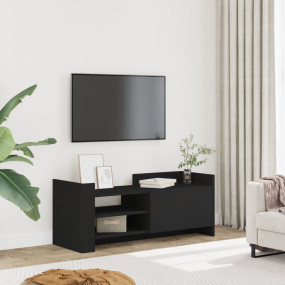 TV Cabinet Black Engineered wood 39.4x13.8x15.7 in TV C...