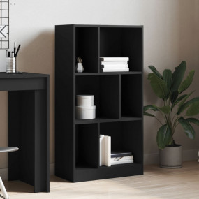 Bookcase Black Engineered wood Medium Bookcase Rectangu...