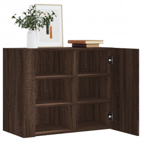 Wall Cabinet Brown Oak Engineered Wood Medium Wall Cabi...