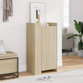 Shoe Cabinet Sonoma Oak Engineered Wood Medium Shoe Cab...