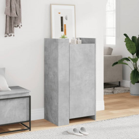 Shoe Cabinet Concrete Grey Engineered Wood Standard Sho...