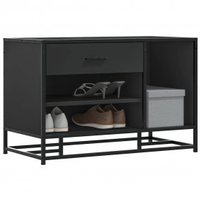 Shoe Bench Black Engineered wood, Metal Medium Shoe Ben...