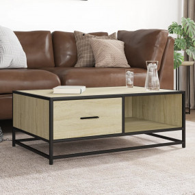 Coffee Table Sonoma Oak Engineered wood, metal Compact
