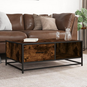 Coffee Table Smoked oak Engineered wood, metal Medium