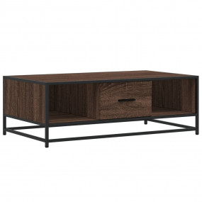 Coffee Table Brown Oak Engineered wood and metal