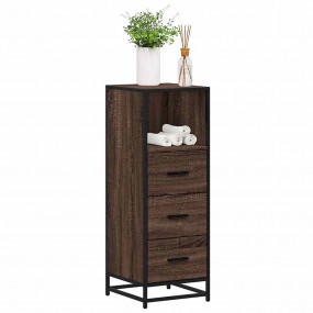 Bathroom Cabinet Brown Oak Engineered Wood Bathroom Cab...