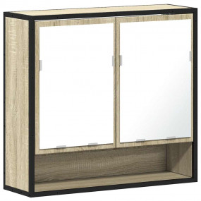Bathroom Mirror Cabinet Sonoma oak Engineered wood, gla...