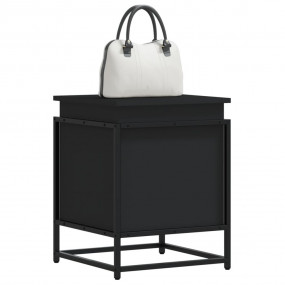 Storage Box Black Engineered wood, metal Medium Storage...