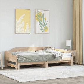 Daybed With Trundle Natural (untreated pine) Solid pine...