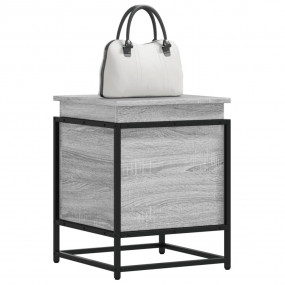 Storage Box Grey Sonoma Engineered Wood, Metal Medium B...