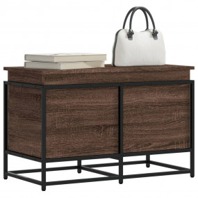 Storage Box Brown oak Engineered wood, Metal Medium Sto...