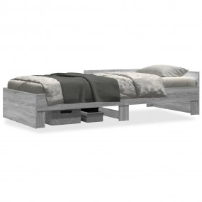 Bed Frame Grey Sonoma Engineered Wood Single Bed Frame