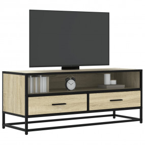 TV Cabinet Sonoma Oak Engineered Wood and Metal