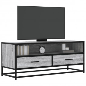 TV Cabinet Grey Sonoma Engineered Wood, Metal Medium TV...