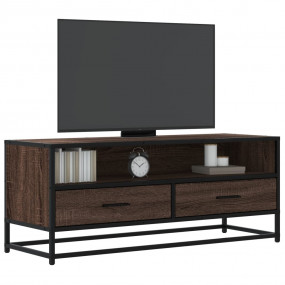 TV Cabinet Brown Oak Engineered Wood Medium TV Cabinet