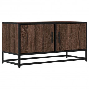 TV Cabinet Brown Oak Engineered wood, Metal 31.5x13.6x1...