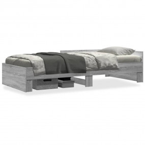 Bed Frame Grey Sonoma Engineered wood, Plywood Small Si...