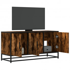 TV Cabinet Smoked oak Engineered wood and metal 39.4x13...
