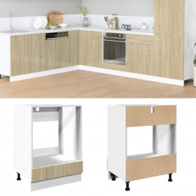 Oven Cabinet Sonoma Oak Engineered Wood Compact Adjusta...