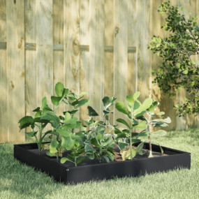 Garden Raised Bed Black Steel 39.4 x 39.4 in Durable