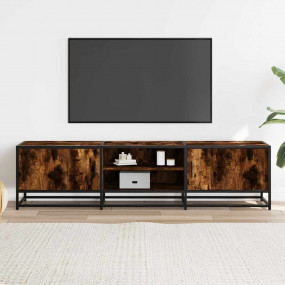 TV Cabinet Smoked Oak Engineered wood Medium TV Cabinet