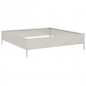 Garden Raised Bed Silver Stainless Steel 39.4x39.4x10.2...