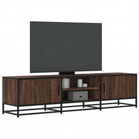 TV Cabinet Brown oak Engineered wood, Metal Large TV Ca...