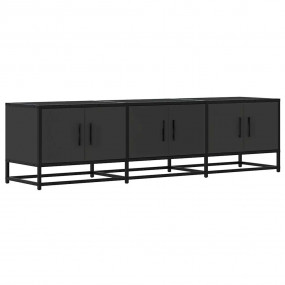 TV Cabinet Black Engineered wood, Metal Large Modern TV...