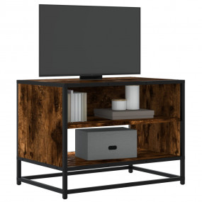 TV Cabinet Smoked oak Engineered wood and metal Medium ...