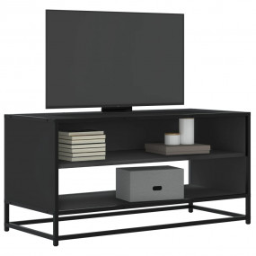 TV Cabinet Black Engineered wood and metal Medium TV Ca...