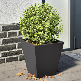 Garden Planter Set of 2 Black Cold-rolled steel 11.8x11...
