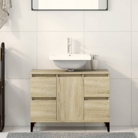 Sink Cabinet Sonoma oak Engineered wood, metal