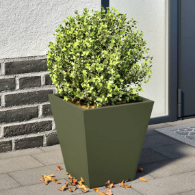 Garden Planter Set of 2 Olive green Cold-rolled steel 1...