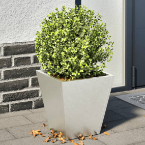 Garden Planter Set of 2 Silver Stainless Steel 11.8x11....