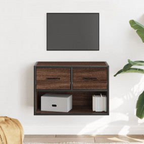 TV Cabinet Brown oak Engineered wood and metal Medium T...