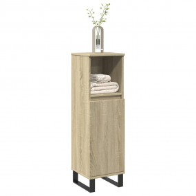 Bathroom Cabinet Sonoma Oak Engineered Wood Narrow