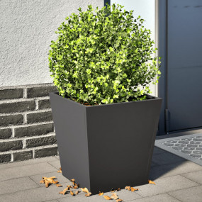 Garden Planter Set of 2 Black Cold-rolled steel Medium ...