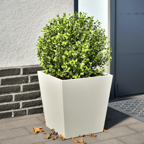 Garden Planter White Cold-rolled steel 16 in Durable