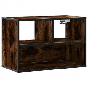 TV Cabinet Smoked Oak Engineered wood and metal Medium ...