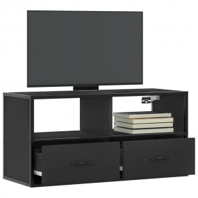 TV Cabinet Black Engineered wood and metal Medium TV Ca...