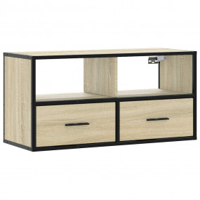TV Cabinet Sonoma Oak Engineered wood, metal Medium TV ...