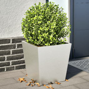 Garden Planter Set of 2 Silver Stainless steel