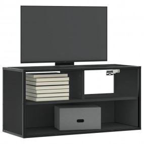 TV Cabinet Black Engineered wood and metal Medium TV Ca...
