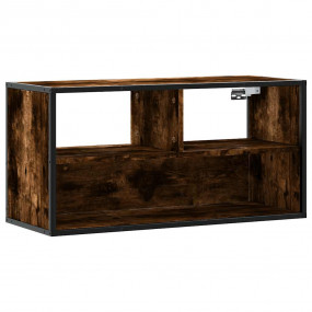 TV Cabinet Smoked Oak Engineered wood, Metal Compact TV...