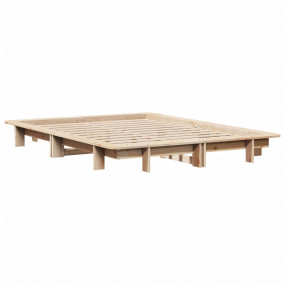 Bed Frame Natural wood Solid pine wood King Bed Frame