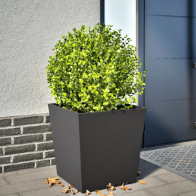 Garden Planter Black Cold-rolled steel 19.7x19.7x19.7 i...
