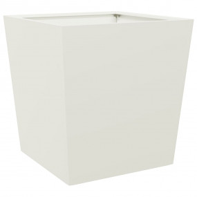 Garden Planter White Cold-rolled steel 19.7 in Sturdy