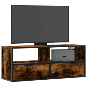 TV Cabinet Smoked Oak Engineered wood, metal 39.4 x 12....