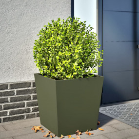 Garden Planter Olive Green Cold-rolled Steel 19.7 in Du...
