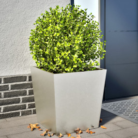 Garden Planter Set of 2 Metallic Silver Stainless steel...